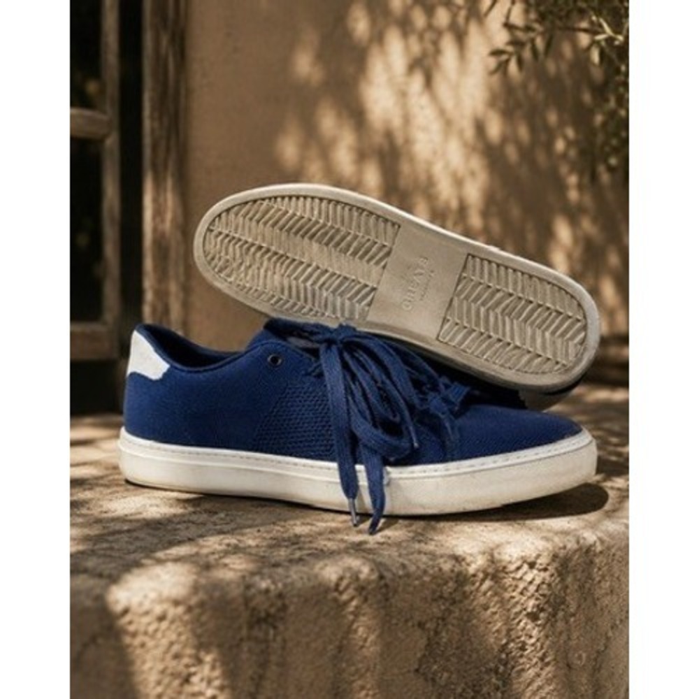 GREATS Brooklyn The Royale Knit Navy Blue Mens 11 Low Top Sneakers Made in Italy